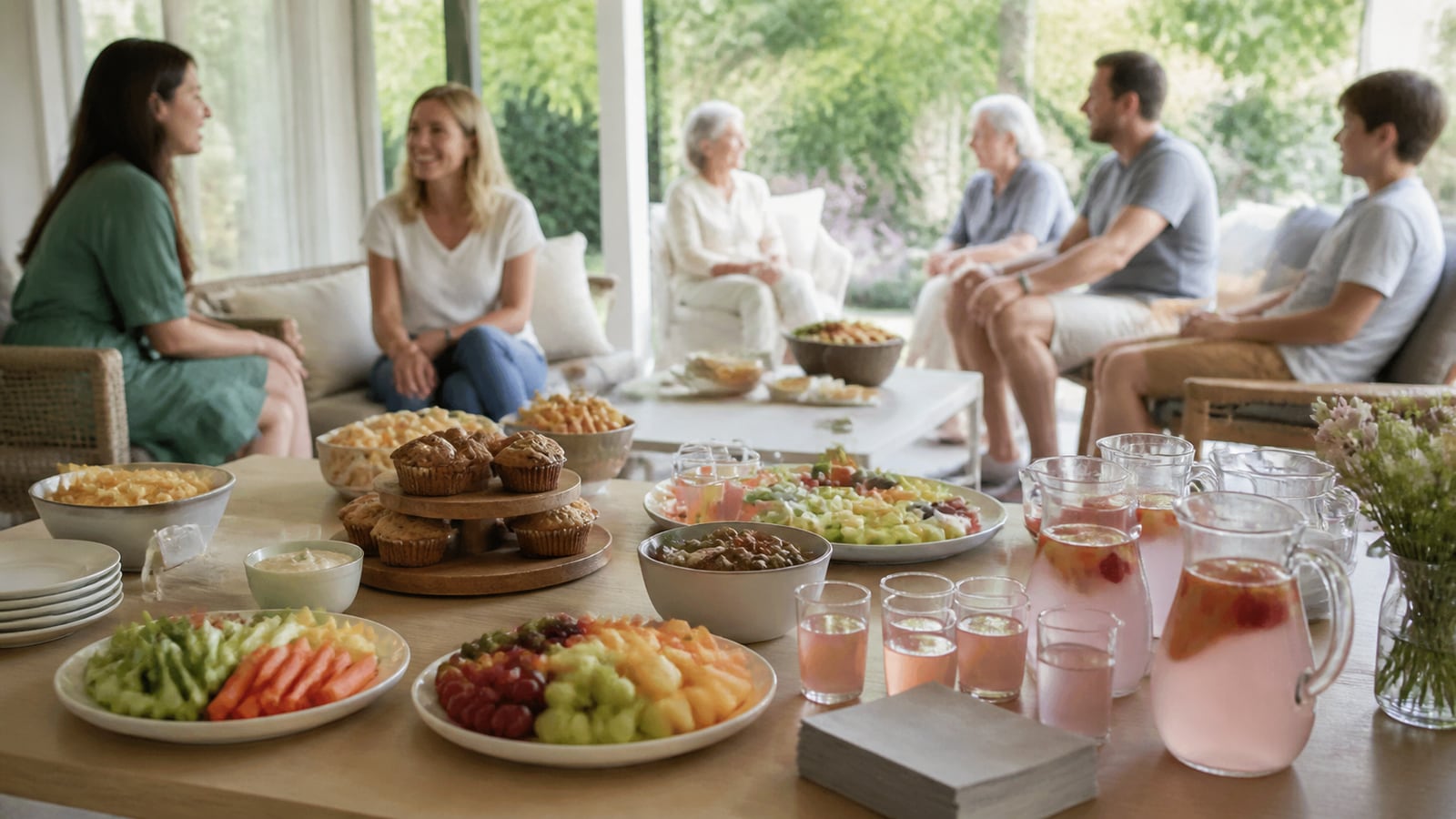 Geurarm verjaardagsfeest met eenvoudige hapjes